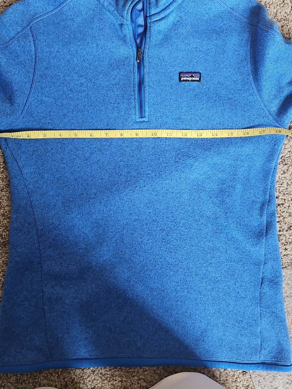 Patagonia Woman's Blue Quarter-Zip Fleece Pullover - Picture 6 of 8